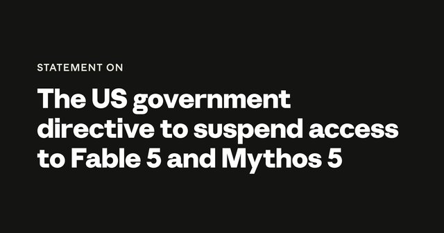 El gobierno de EE.UU. suspende el acceso a Fable 5 y Mythos 5 de Anthropic por seguridad nacional
