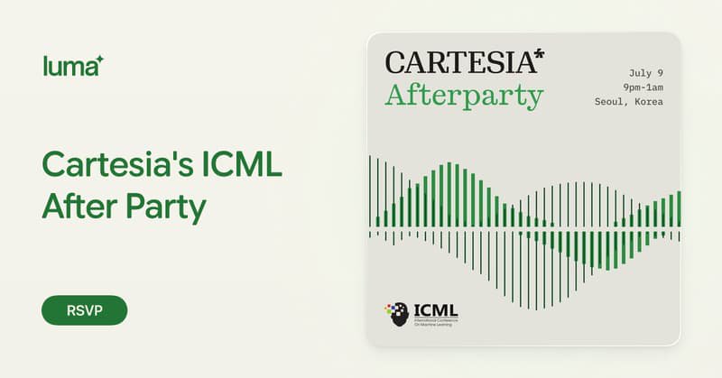 Albert Gu adelanta una fiesta nocturna en ICML organizada por la startup de voz Cartesia