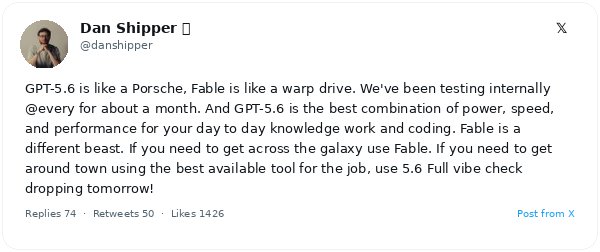 Dan Shipper, cofundador de Every, compara GPT-5.6 y Fable 5: uno domina lo rutinario y el otro acelera los megaproyectos