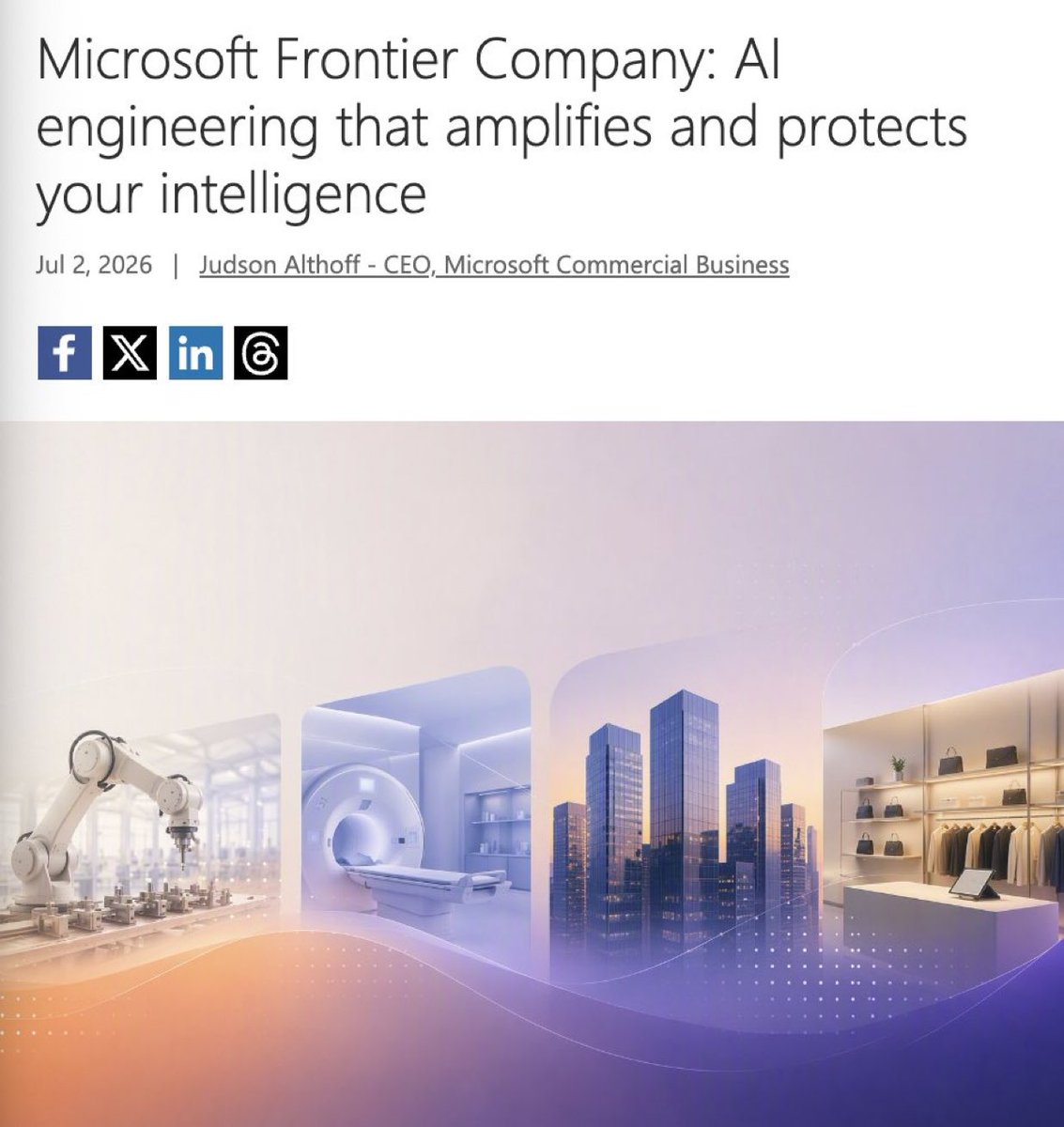 Satya Nadella lanza Frontier Co. para ayudar a empresas a construir sistemas de IA personalizados y en mejora continua
