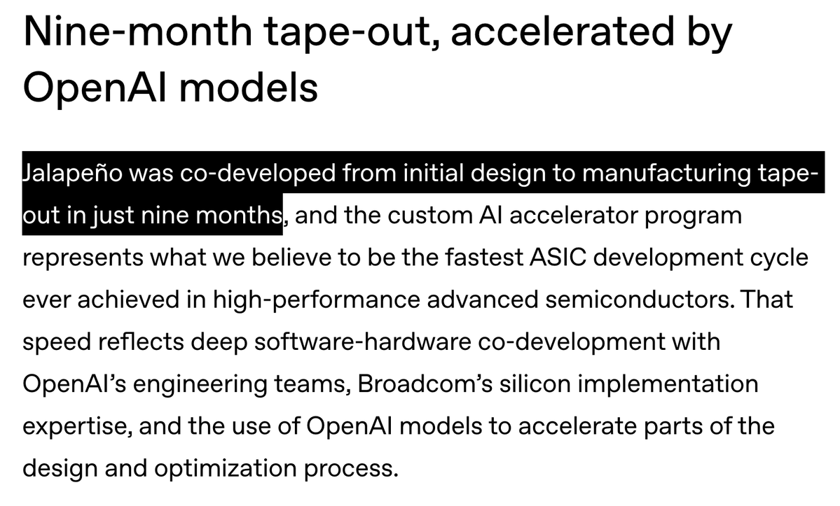 OpenAI anuncia Jalapeño, un chip de inferencia para modelos de lenguaje desarrollado con Broadcom que se completó en nueve meses