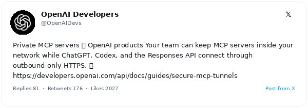 OpenAI lanza túneles seguros para conectar servidores MCP privados sin modificar firewalls entrantes