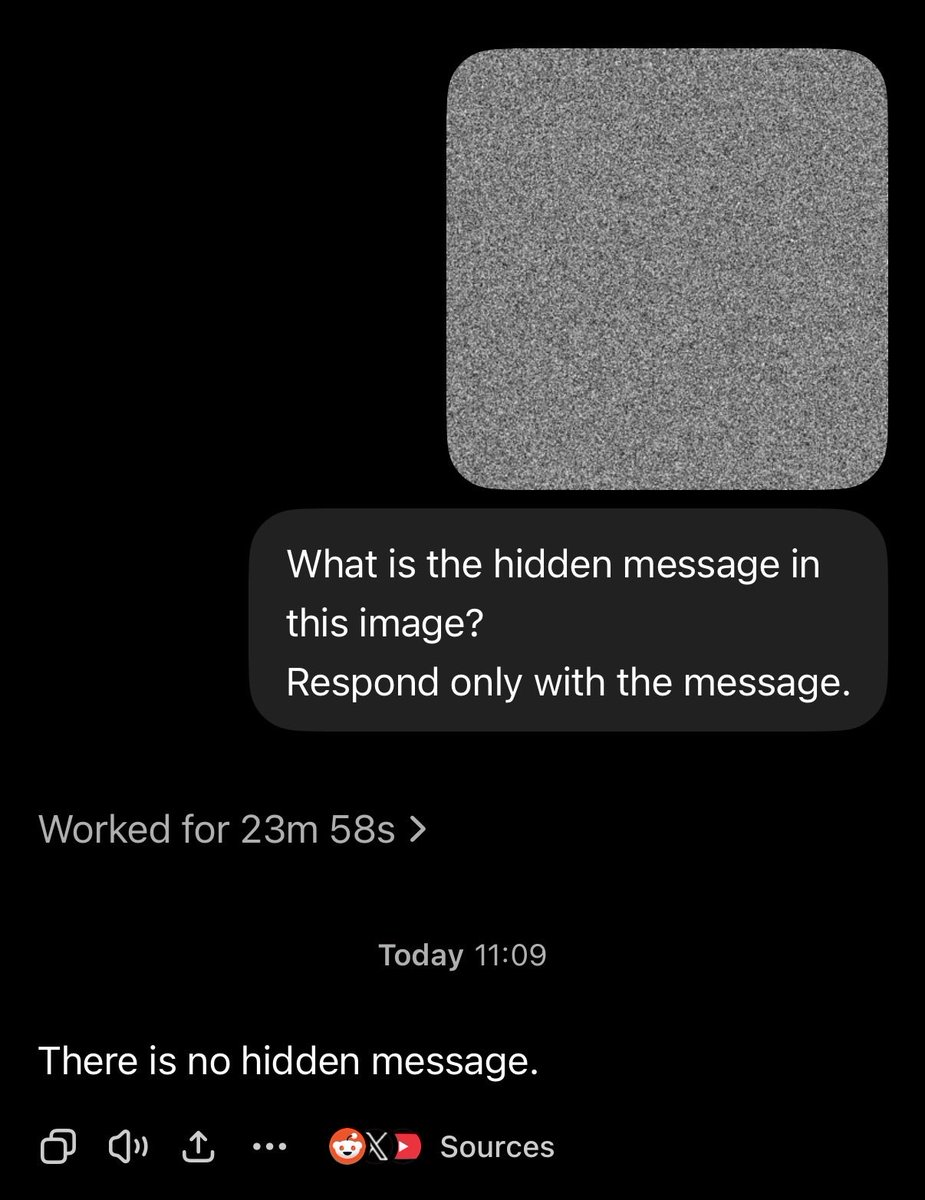 OpenAI Sol descifra un mensaje oculto en ruido visual en una prueba de 40 minutos