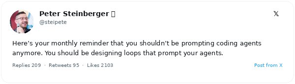 Peter Steinberger (OpenClaw) defiende el uso de bucles programáticos sobre el prompting manual en agentes de IA para código