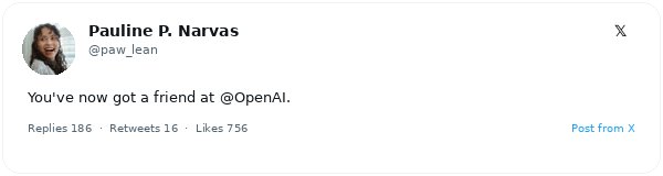 Pauline P. Narvas, jefa de plataformas comunitarias de Vercel, se une a OpenAI para trabajar en la experiencia del desarrollador