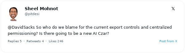 David Sacks, copresidente del PCAST, afirma que las regulaciones estadounidenses no evitaron que China iguale a Anthropic en ciberseguridad