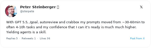 Peter Steinberger detalla cómo usar GPT-5.5 y Crabbox para ejecutar agentes durante hasta diez horas