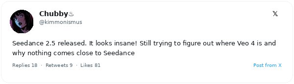 Seedance 2.5 promete generar videos 4K de 30 segundos con hasta 50 imágenes de referencia