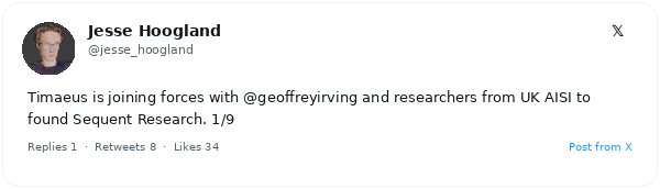 Geoffrey Irving, científico jefe del Instituto de Seguridad de IA del Reino Unido, funda Sequent para el alineamiento de alta confianza y la automatización investigadora