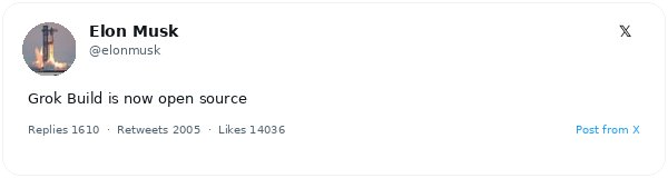 xAI convierte a Grok Build en código abierto y reajusta sus límites de uso