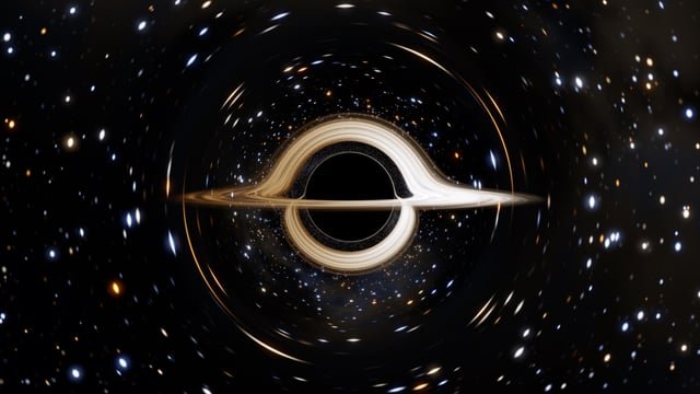 Simulación de agujero negro con Fable 5 usando matemáticas reales