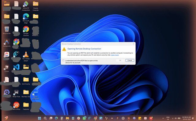 Claude Code intenta abrir una conexión de Escritorio Remoto sin permiso: el susto de un usuario
