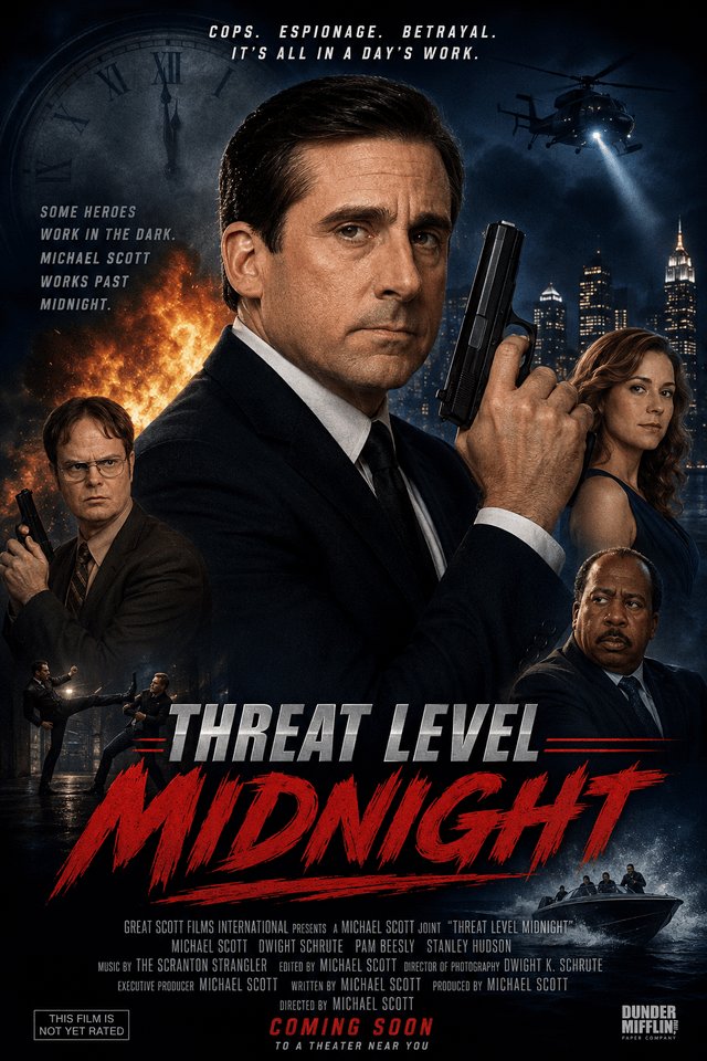 Un Redditor pide a ChatGPT crear el póster de 'Threat Level Midnight' y revive la nostalgia de The Office