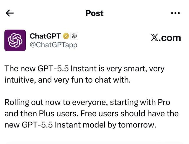 GPT-5.5 Instant: OpenAI despliega versión renovada de su modo de razonamiento rápido