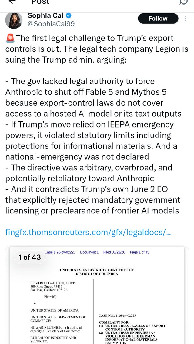 Legion demanda al gobierno de EE.UU. para liberar a Mythos