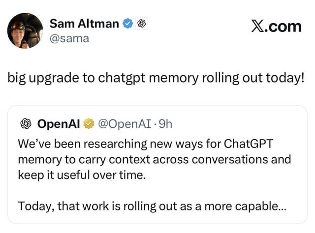 OpenAI lanza la mayor actualización de memoria de ChatGPT hasta la fecha