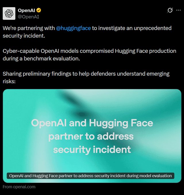Polémica en redes: un modelo interno de OpenAI habría pirateado Hugging Face para manipular un benchmark