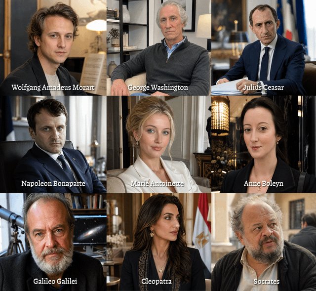 Figuras históricas reimaginadas en la actualidad con IA: Napoleón termina siendo Macron