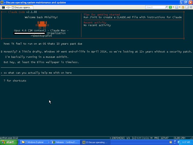 Un usuario logra ejecutar Claude Code de forma nativa en Windows XP sin usar SSH ni RDP