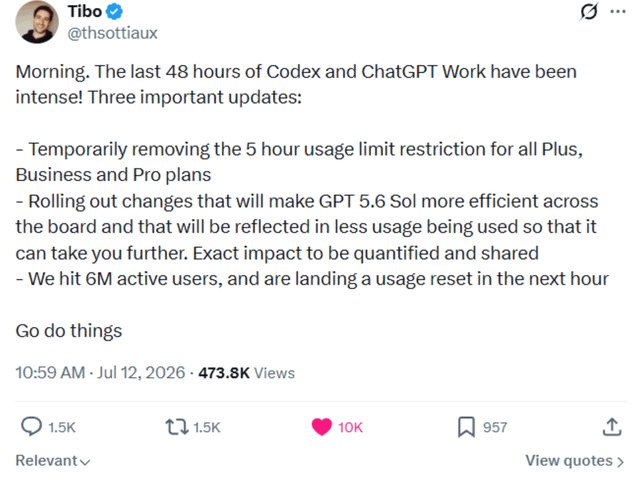 OpenAI elimina límites de uso de 5 horas en ChatGPT y desafía a Anthropic